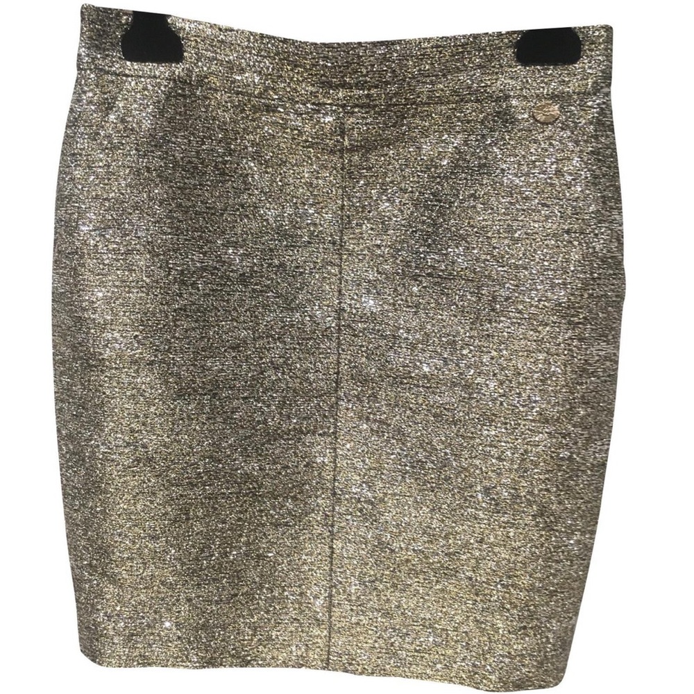 Authentic CHANEL beautiful gold glitter skirt